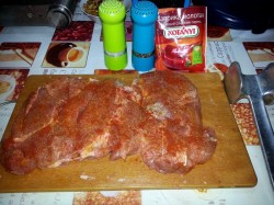 Рулет из индейки со шпинатом и орехами - шаг 2