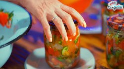 Салат из помидоров и огурцов на зиму - шаг 19 Салат из помидоров и огурцов на зиму - шаг 19