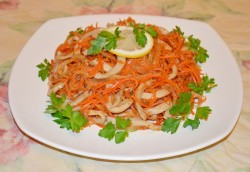 Салат Кальмары с корейской морковью - шаг 11