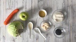 Фруктово-овощной салат с интересной маковой заправкой - шаг 1 Фруктово-овощной салат с интересной маковой заправкой - шаг 1