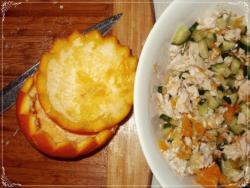 Салат с куриным филе в апельсинах - шаг 3