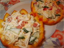 Салат с куриным филе в апельсинах - шаг 5