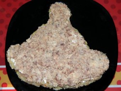 Салат Шапка Деда Мороза - шаг 4 Салат Шапка Деда Мороза - шаг 4