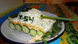 Салат Танк на 23 февраля - шаг 20 Салат Танк на 23 февраля - шаг 20