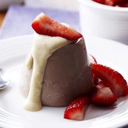 Шоколадное бланманже с кремом англез