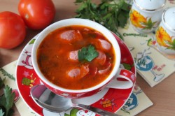 Суп с охотничьими колбасками - шаг 8 Суп с охотничьими колбасками - шаг 8