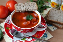 Суп с охотничьими колбасками - шаг 9 Суп с охотничьими колбасками - шаг 9