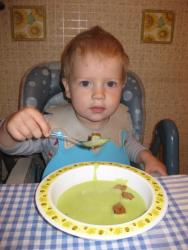 Простой суп пюре из зеленого горошка с желтками - шаг 15 Простой суп пюре из зеленого горошка с желтками - шаг 15