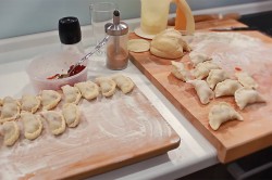 Тесто для вареников с вишней заварное - шаг 13 Тесто для вареников с вишней заварное - шаг 13