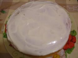 Торт с фруктами без выпечки на коржах - шаг 12 Торт с фруктами без выпечки на коржах - шаг 12