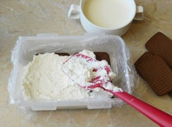 Торт из печенья и творога без выпечки - шаг 5 Торт из печенья и творога без выпечки - шаг 5