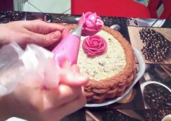 Торт Корзина с цветами - шаг 36