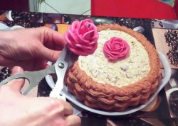 Торт Корзина с цветами - шаг 37