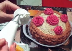 Торт Корзина с цветами - шаг 40