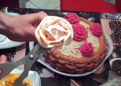 Торт Корзина с цветами - шаг 41