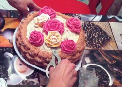 Торт Корзина с цветами - шаг 42