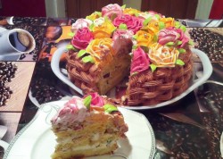 Торт Корзина с цветами - шаг 46