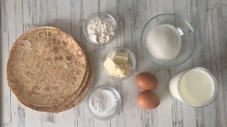 Торт Наполеон из лаваша с заварным кремом без выпечки - шаг 1