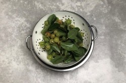 Царское изумрудное варенье из крыжовника с вишневым листом - шаг 7