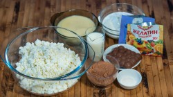 Торт желатин, сгущенка, творог и сметана без выпечки - шаг 1