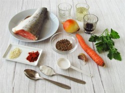 Хе из горбуши в домашних условиях по-корейски - шаг 1 Хе из горбуши в домашних условиях по-корейски - шаг 1