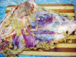 Баранья нога запеченная в духовке в рукаве - экспресс-метод - шаг 13