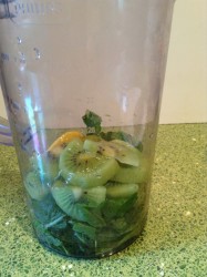 Зелёный смузи с киви и медом - шаг 2 Зелёный смузи с киви и медом - шаг 2