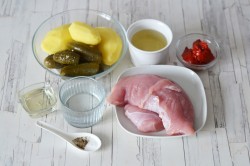 Азу из индейки на сковороде - шаг 1