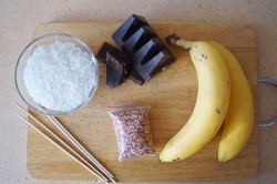 Бананы залитые шоколадом - шаг 1 Бананы залитые шоколадом - шаг 1