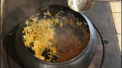 Томленый борщ в казане с кабачками и яблоками - шаг 10 Томленый борщ в казане с кабачками и яблоками - шаг 10