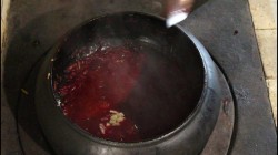 Томленый борщ в казане с кабачками и яблоками - шаг 13 Томленый борщ в казане с кабачками и яблоками - шаг 13