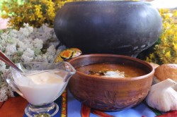 Томленый борщ в казане с кабачками и яблоками - шаг 22 Томленый борщ в казане с кабачками и яблоками - шаг 22