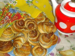 Булочки Розочки с маком - шаг 15 Булочки Розочки с маком - шаг 15