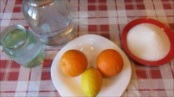 Апельсиново лимонный напиток с сахаром - шаг 1