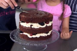 Голый торт с фруктами шоколадный бисквит с маскарпоне - шаг 31 Голый торт с фруктами шоколадный бисквит с маскарпоне - шаг 31