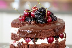 Голый торт с фруктами шоколадный бисквит с маскарпоне - шаг 36 Голый торт с фруктами шоколадный бисквит с маскарпоне - шаг 36