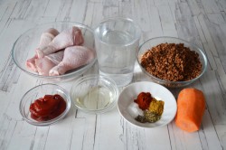 Гречка с курицей в духовке - шаг 1