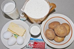 Картофельные шаньги на сливочном масле дрожжах со сметаной - шаг 1 Картофельные шаньги на сливочном масле дрожжах со сметаной - шаг 1