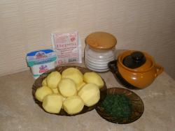 Картошка в горшочках в сметане - шаг 1 Картошка в горшочках в сметане - шаг 1