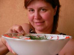 Холодный суп на кефире из огурцов и крабовых палочек - шаг 8 Холодный суп на кефире из огурцов и крабовых палочек - шаг 8