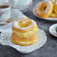 Кольца заварные с творожным кремом