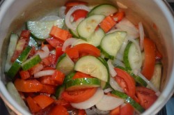 Салат огурцы помидоры на зиму без стерилизации - шаг 11 Салат огурцы помидоры на зиму без стерилизации - шаг 11