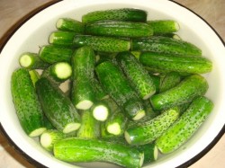 Огурцы корнишоны маринованные на зиму - шаг 1 Огурцы корнишоны маринованные на зиму - шаг 1