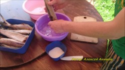 Минтай горячего копчения - шаг 1