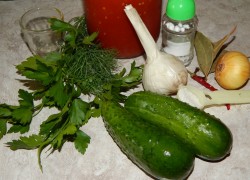 Огурцы на зиму в томатной пасте - шаг 1 Огурцы на зиму в томатной пасте - шаг 1