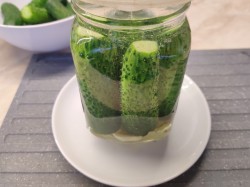 Соленые огурцы с водкой на зиму хрустящие - шаг 7 Соленые огурцы с водкой на зиму хрустящие - шаг 7