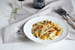 Паста с мидиями в сливочном соусе - шаг 10