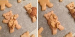 Песочное печенье Домашние Мишки Барни с орешками - шаг 5