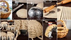 Плетеная пасхальная корзинка из дрожжевого теста - шаг 1