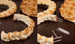 Плетеная пасхальная корзинка из дрожжевого теста - шаг 2